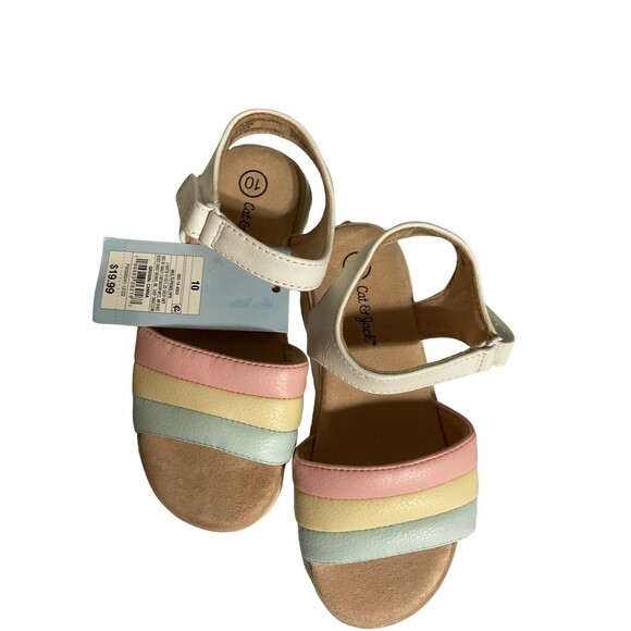 Cat & Jack Three Pairs Of Toddler Girl Sandals Size 10 NWT - Picture 8 of 11